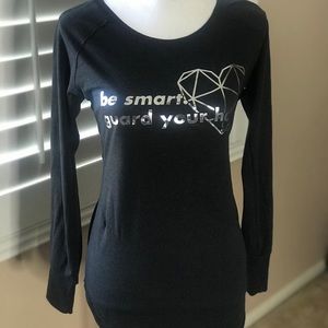 Charcoal grey long sleeve tee